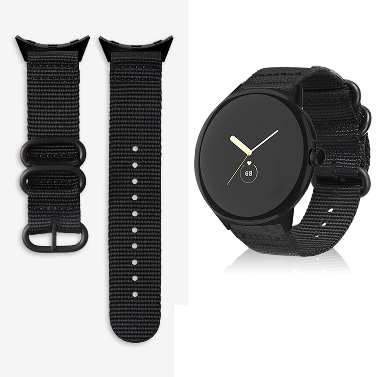 Breathable Adjustable Nylon Replacement Watch Band Strap for Google Pixel Watch - Comfortable Wristband for Women & Men | Perfect for Workouts, Running & Everyday Wear