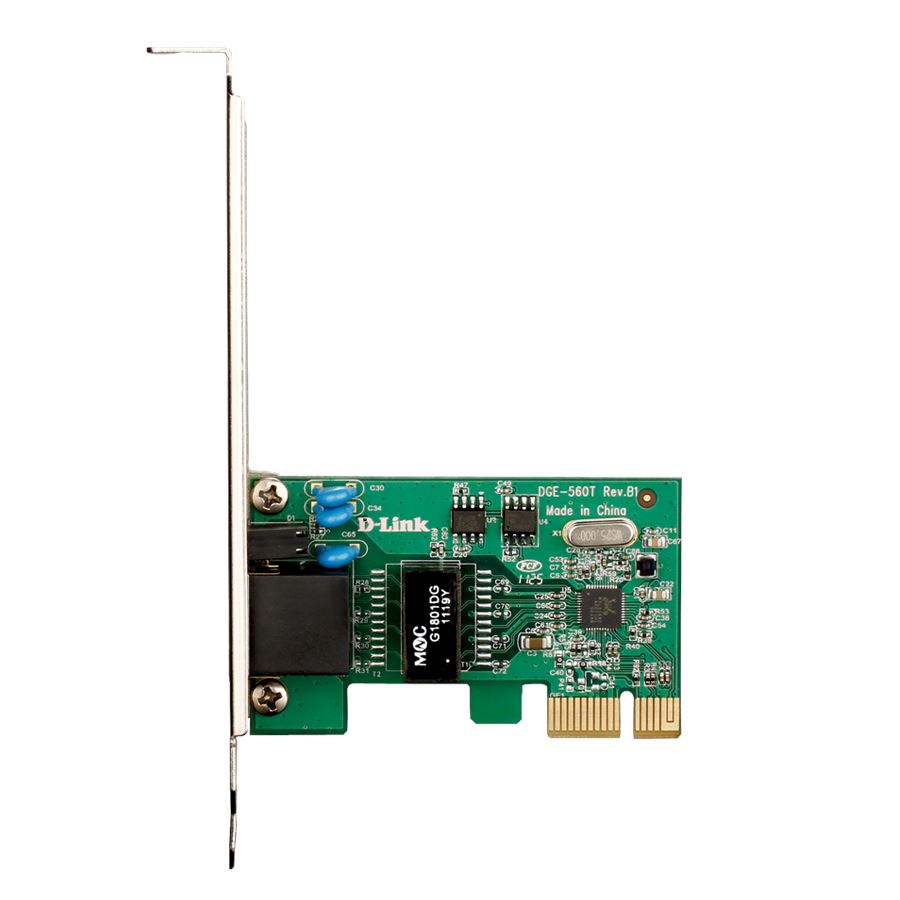 D-Link DGE-560T Gigabit Ethernet PCI Express Network Adapter Card - High-Speed Desktop PC LAN Connection for Gaming, Streaming & Office Use