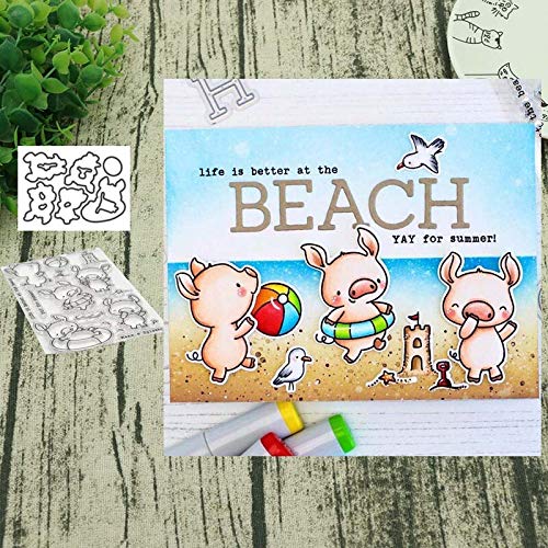 Pig Clear Stamps for DIY Scrapbooking, Card Making, and Album Decoration - 11x16cm Stencil Paper Stamps (Stamps Only) - Perfect for Handmade Greeting Cards, Journals, and Craft Projects