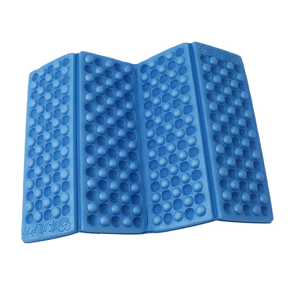 Foldable EVA Foam Waterproof Chair Cushion Seat Pad - Lightweight & Portable for Camping, Hiking, Picnics, Beach, Sports & Outdoor Activities - Non-Slip Comfort Mat (Blue)