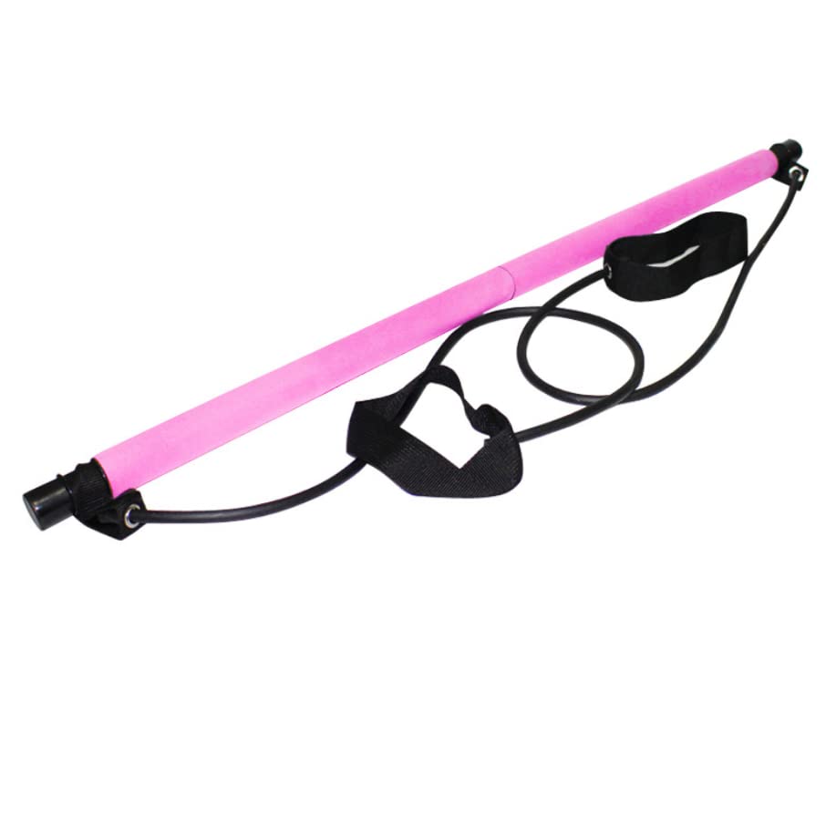 Pilates Bar Flexband Kit - Portable & Lightweight 2-Section Pilates Bar with Resistance Bands for Home Workout, Yoga, Stretching & Strength Training | Perfect for Gym, Travel & Small Spaces