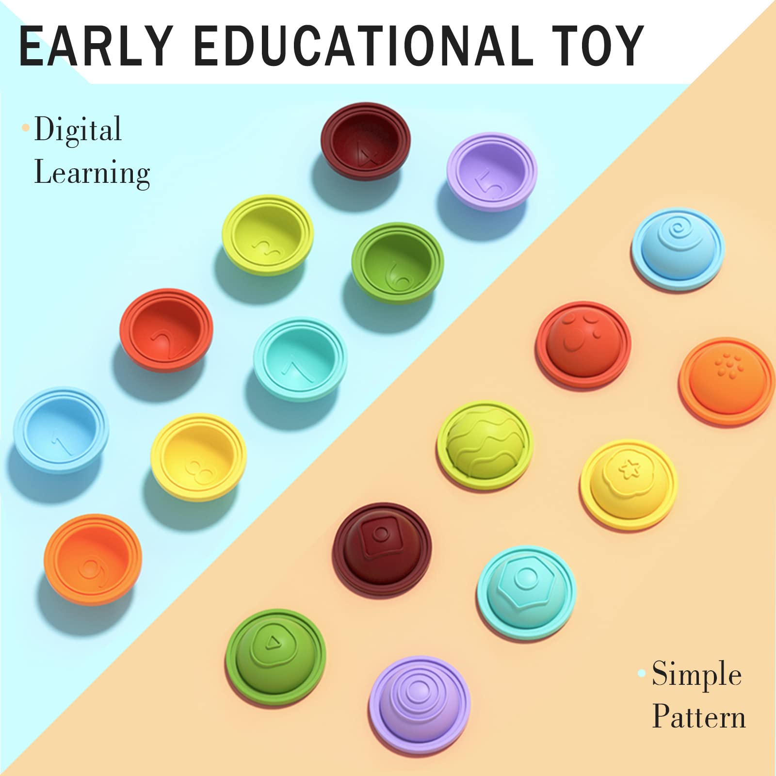 Best Suction Cup Baby Toys - 3 Pack Sensory Fidget Spinner for Toddlers 1-3 Years | Educational Bath & Learning Toy for Kids | Perfect for Stress Relief, Autism Therapy & Early Childhood Development