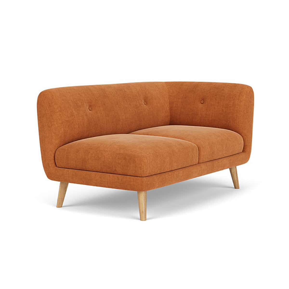 Alfred Fabric Right 2 Seater Modular Sofa - Modern Sectional Couch for Living Room, Lounge & Small Spaces | Comfortable & Stylish Home Furniture