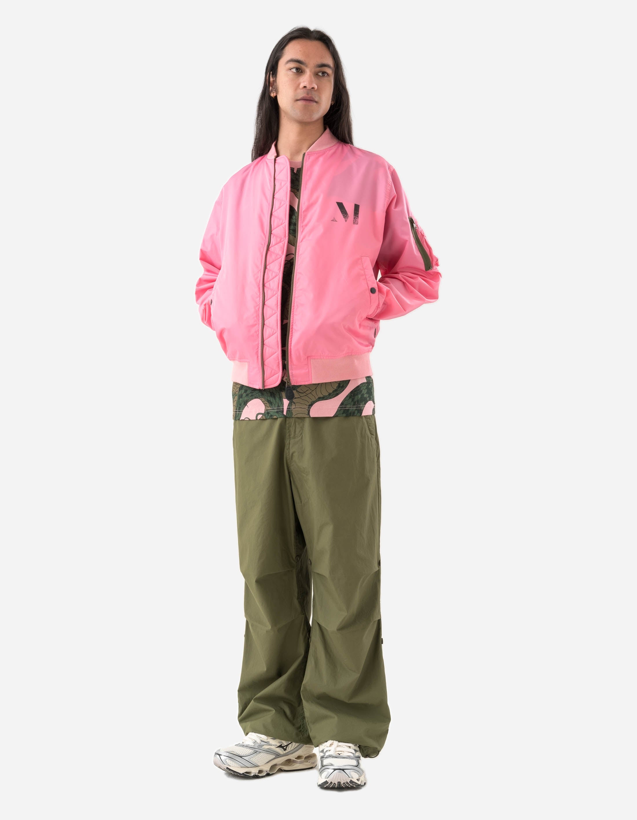 6112 Maharishi Flight Jacket in Pink - Lightweight Bomber Jacket for Men & Women - Perfect for Urban Streetwear and Outdoor Adventures