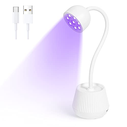 Ranrose 24W UV LED Gooseneck Nail Lamp - Professional Rotatable Gel Curing Light for Gel X, DIY Nail Art, Manicure & Pedicure | Quick Drying, Adjustable Stand | Perfect for Home Salon, Nail Studio & Travel Use
