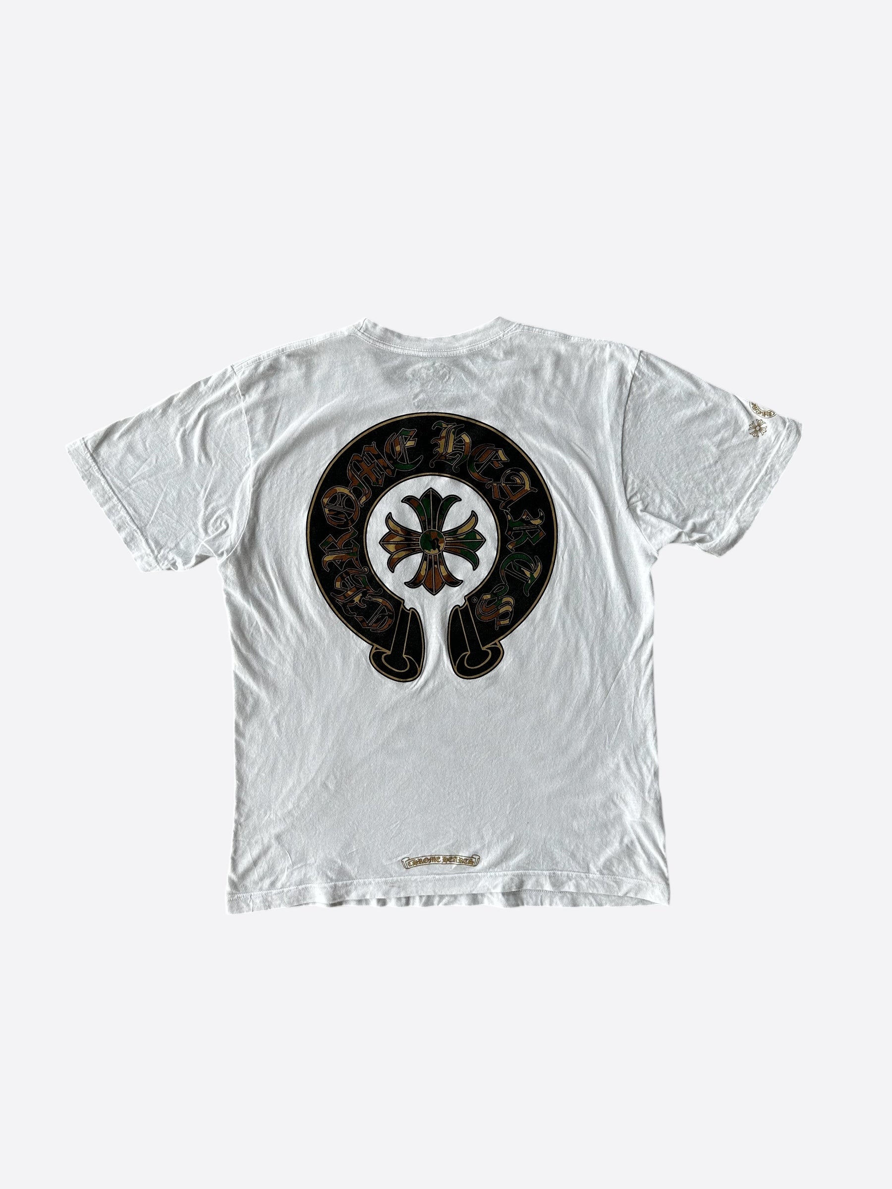 Chrome Hearts White Camouflage Horseshoe Logo T-Shirt for Men - Stylish Graphic Tee for Casual Wear, Street Fashion & Everyday Outfits
