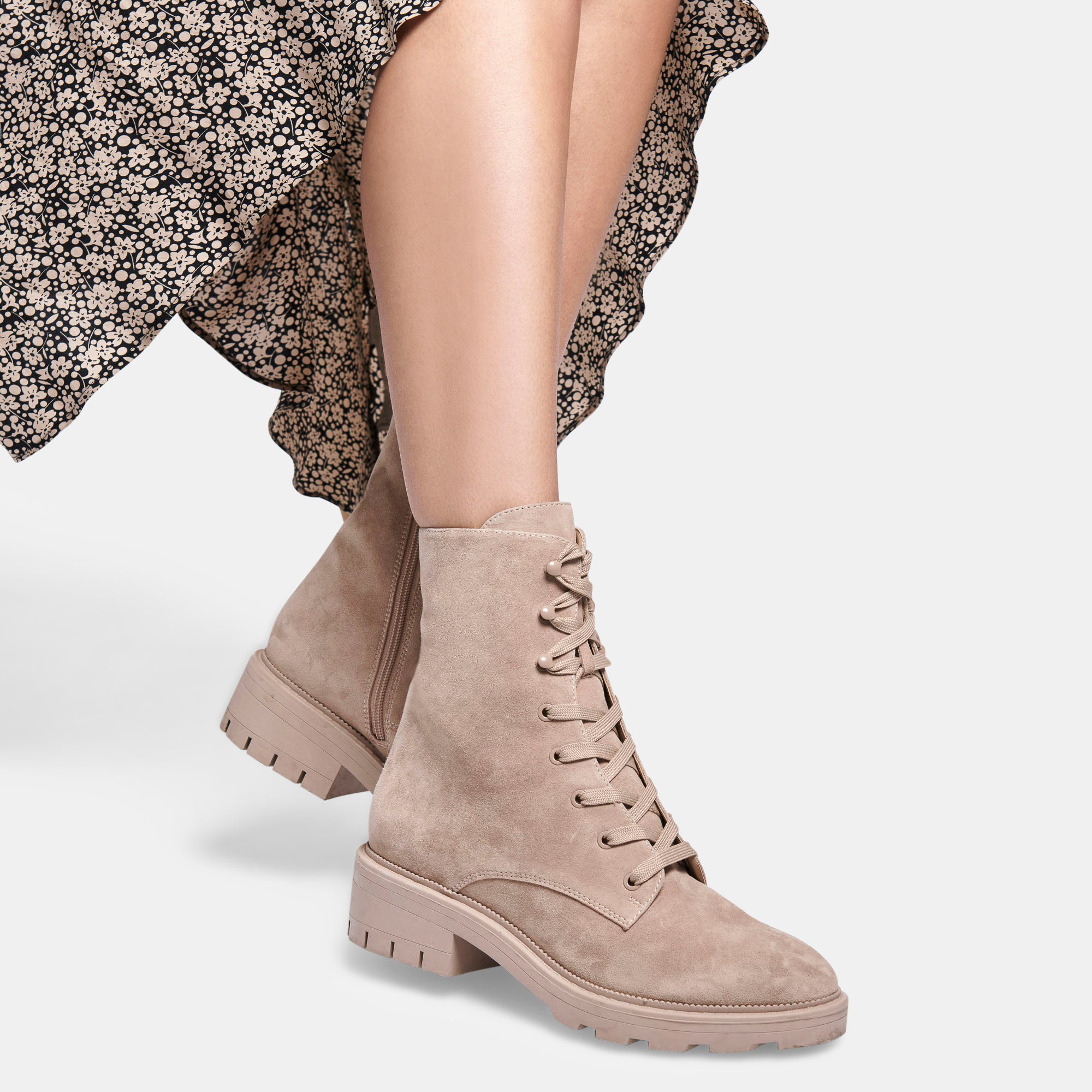 LOTTIE Women's Dune Suede Boots - Stylish Ankle Boots for Fall & Winter | Perfect for Casual Outfits, Office Wear & Date Nights