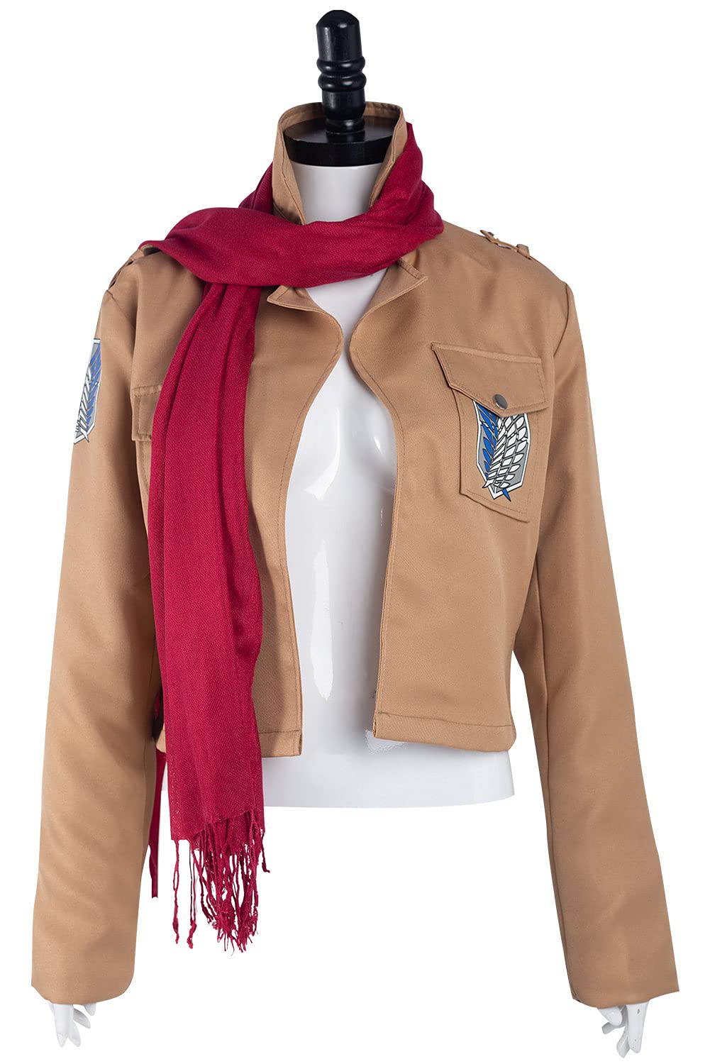 Women's Stylish Jacket Outfits & Girls Cosplay Costume Set with Scarf - Perfect for Halloween, Cosplay Events & Winter Fashion
