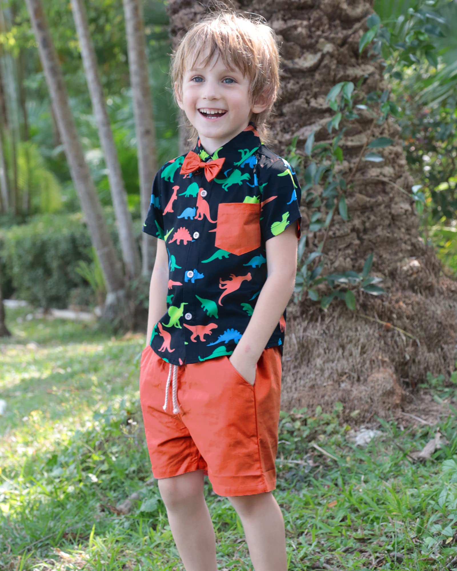 Sunny Piggy Toddler Baby Boy Clothes Set - Stylish Bowtie Shirt & Shorts Outfit for Summer | Perfect for Parties, Photos & Casual Wear