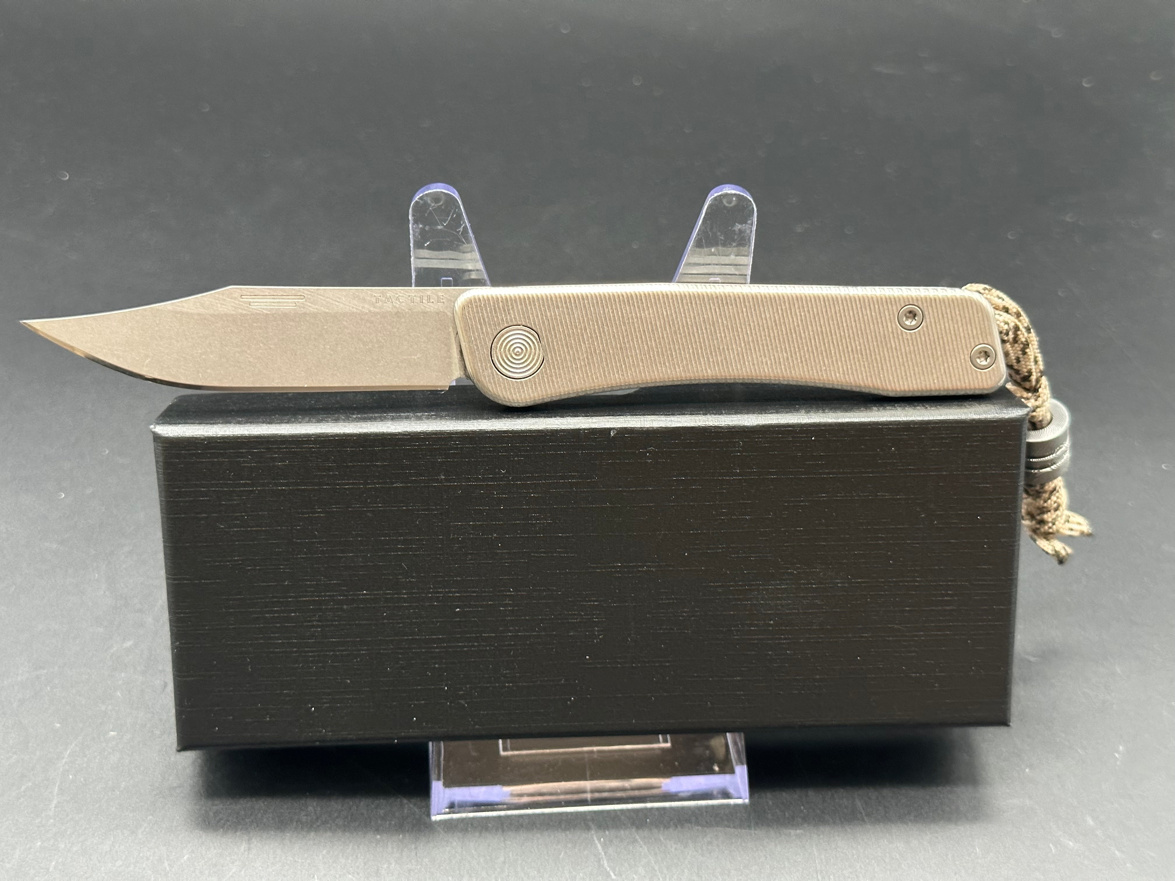 Tactile Knife Co. Bexar - Premium EDC Folding Pocket Knife with Titanium Handle - Perfect for Outdoor, Camping, Hiking & Everyday Carry