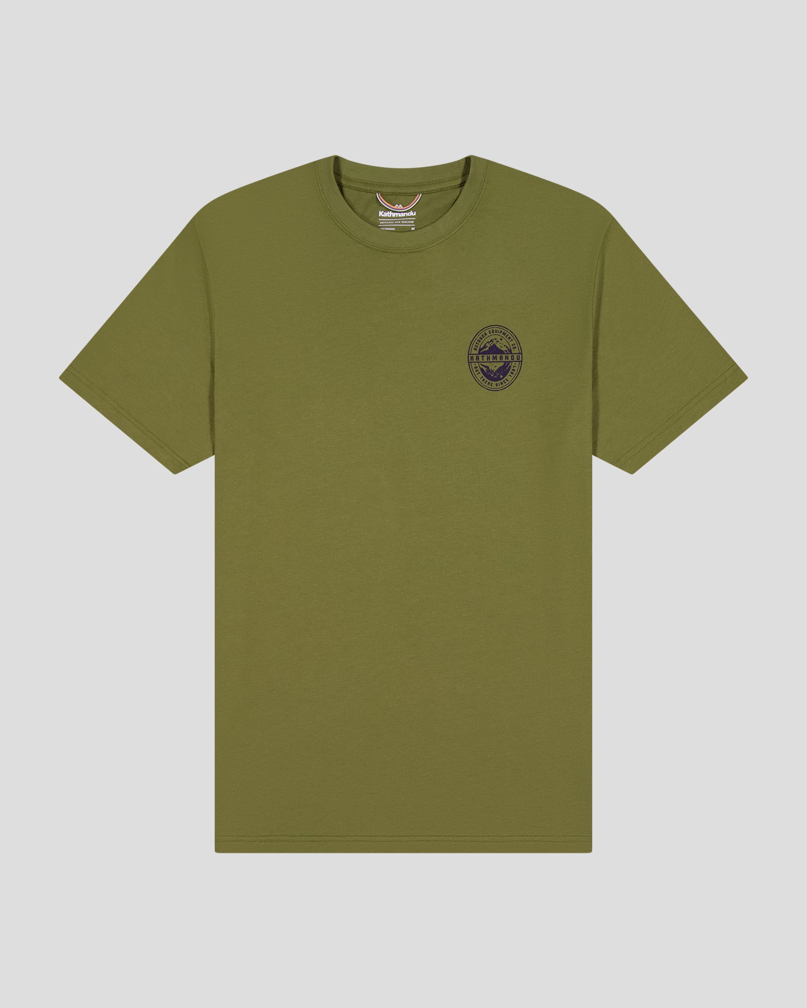 Organic Cotton Men's Outdoor T-Shirt - Dark Fern - Comfortable & Breathable for Hiking, Camping & Casual Wear