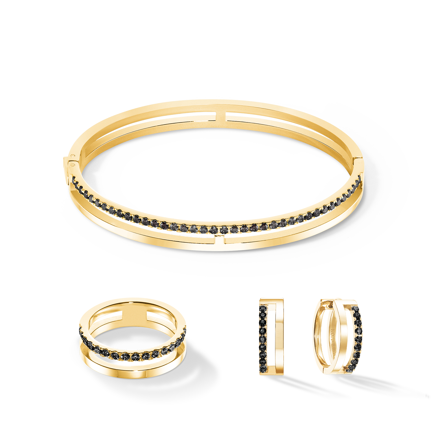 Eternal Unity Ring - 14K Gold & Black Onyx Couple Wedding Band - Perfect for Anniversaries, Engagements, and Romantic Gifts