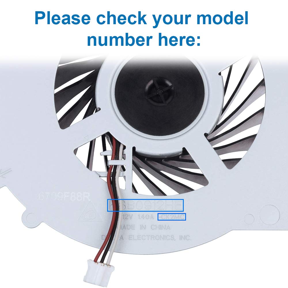 MMOBIEL Internal Cooling Fan Replacement for Playstation PS4 CUH-12xx - KSB0912HE-CK2MC with TR8 Screwdriver Included | Fix Overheating & Improve Gaming Performance