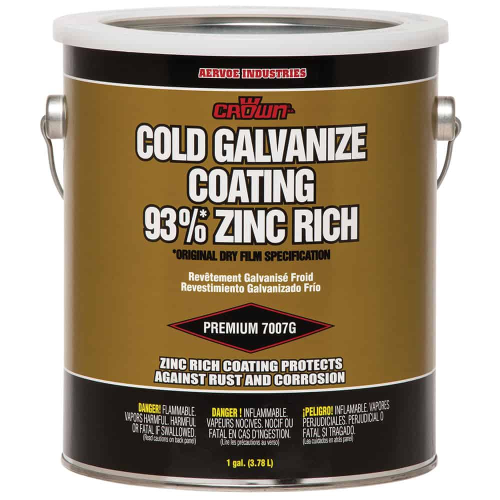 Aervoe 7007G 1 Gallon Cold Galvanizing Compound - 93% Zinc Rich Coating for Metal Protection | Rust Prevention for Outdoor Equipment, Fencing & Automotive Parts