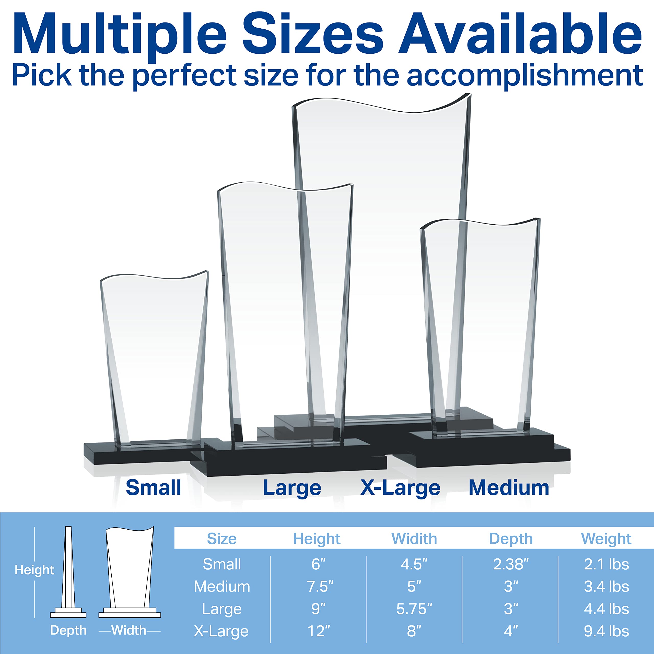 Personalized College Graduation Gift for Him & Her - Custom Engraved Crystal with Name, Degree & School - Unique Graduation Present from Parents to Son or Daughter (7.5 Inch) - Perfect for Graduation Ceremonies, Office Decor & Keepsake Display