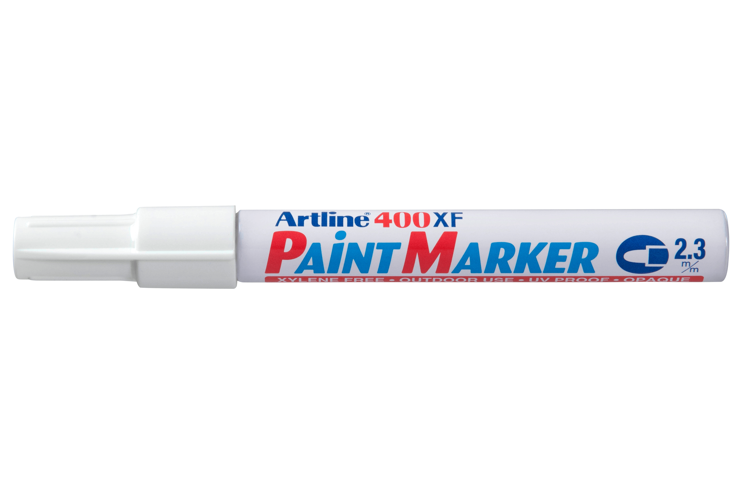 Artline 400 White Paint Marker - Permanent 2.3mm Bullet Tip for DIY Crafts, Signage & Home Decor Projects - Waterproof & Quick-Drying