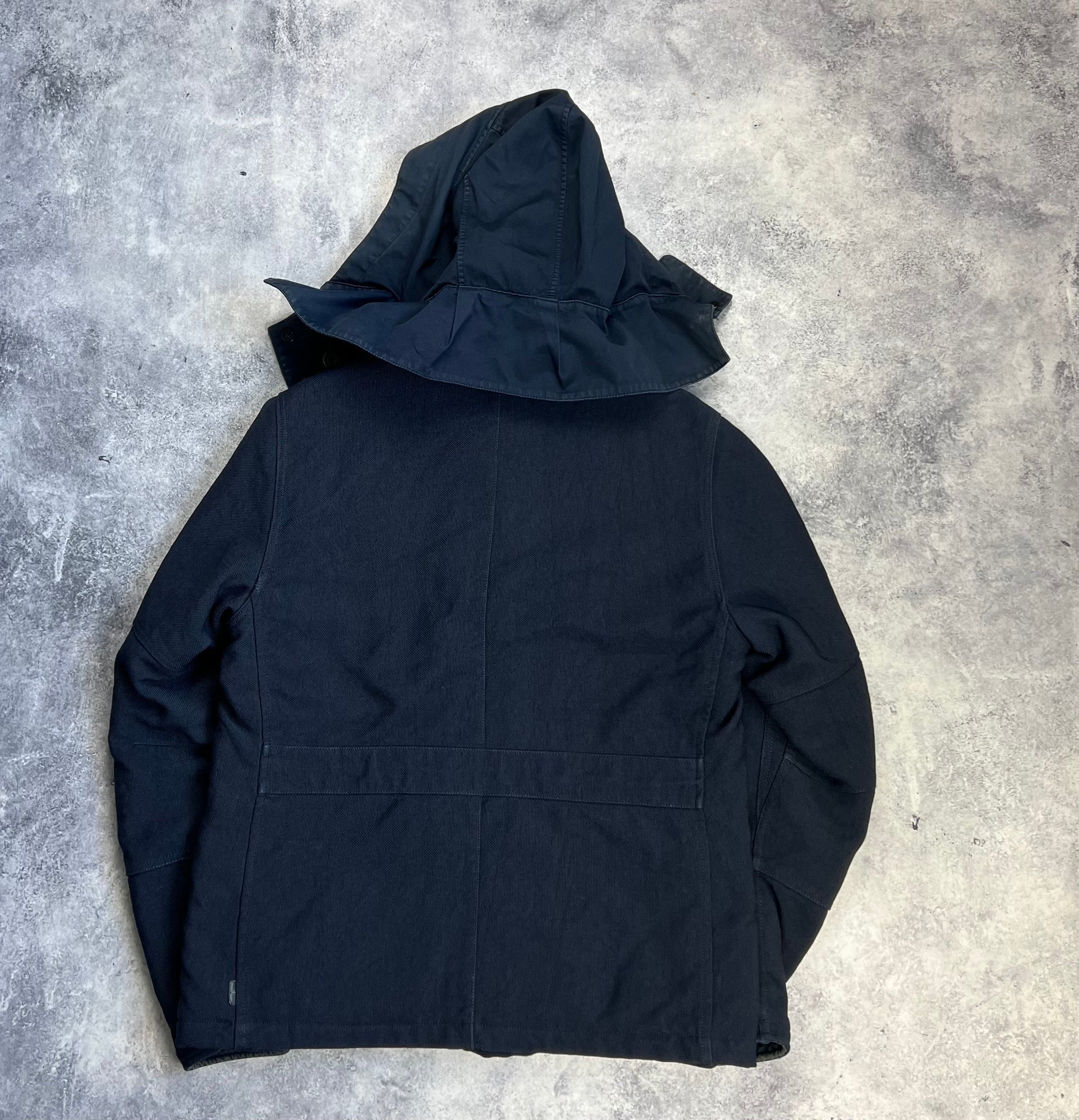 Stone Island 2015 Navy Nylon Blend Shadow Project Jacket - Lightweight Water-Resistant Men's Outerwear for Urban Exploration & Outdoor Adventures