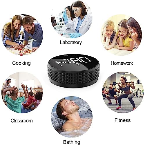 Digital Kitchen Timer with Magnetic Back - Easy-to-Use Countdown Timer for Cooking, Classrooms, Workouts & Study | Visual Timer for Kids, Elderly & Time Management | Perfect for Baking, Meetings & Homework Sessions