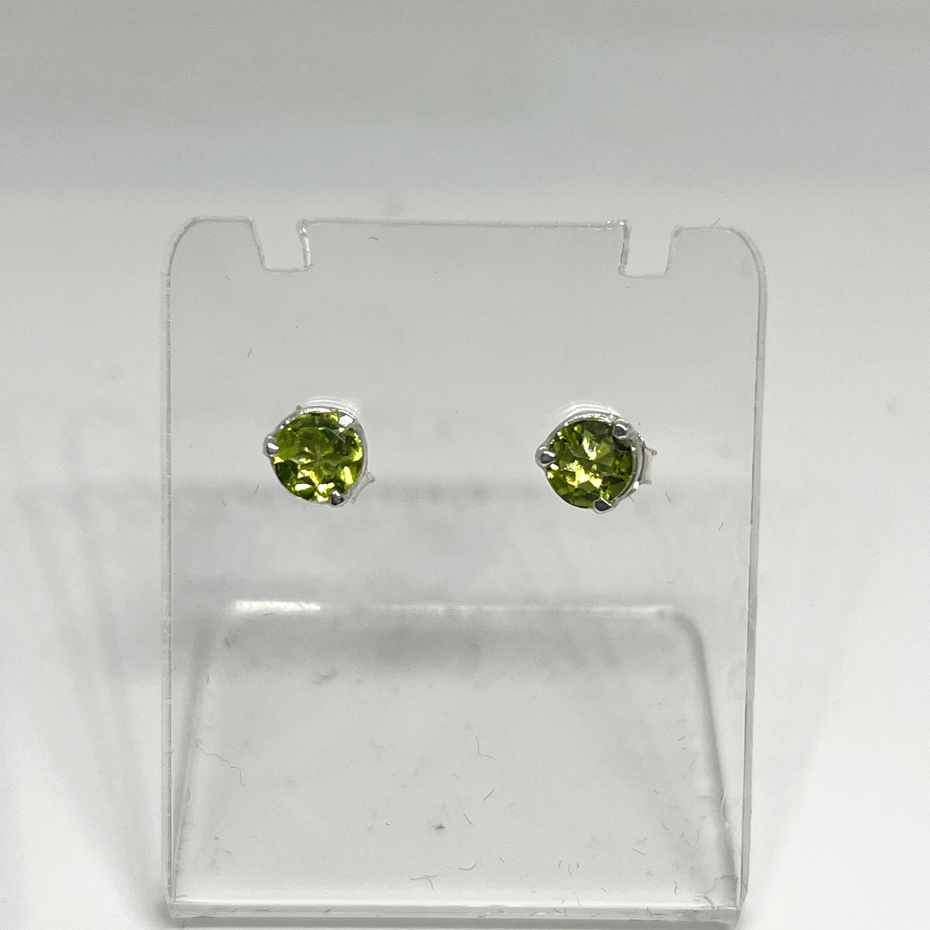 5mm Round Faceted Gemstone Stud Earrings - 3 Prong Set (PSE005) | Elegant & Durable for Daily Wear, Parties & Gifts