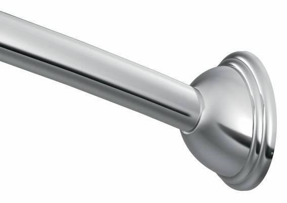 6' Curved Shower Rod   Chrome CSR2166CH Moen
