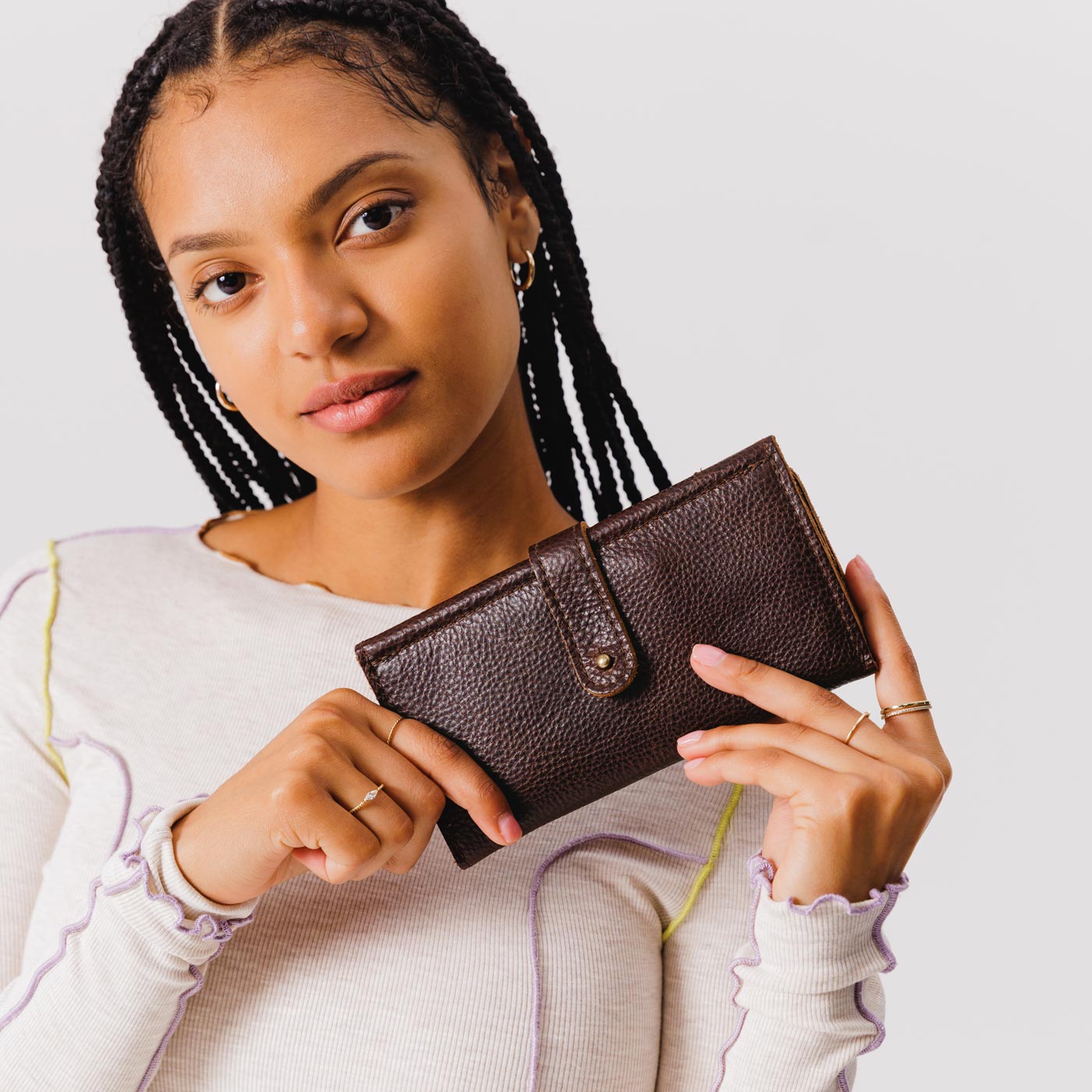 Stylish 'Almost Perfect' Women's Trifold Wallet - RFID Blocking Leather Wallet for Credit Cards & Cash - Perfect for Everyday Use, Travel, and Gift Giving