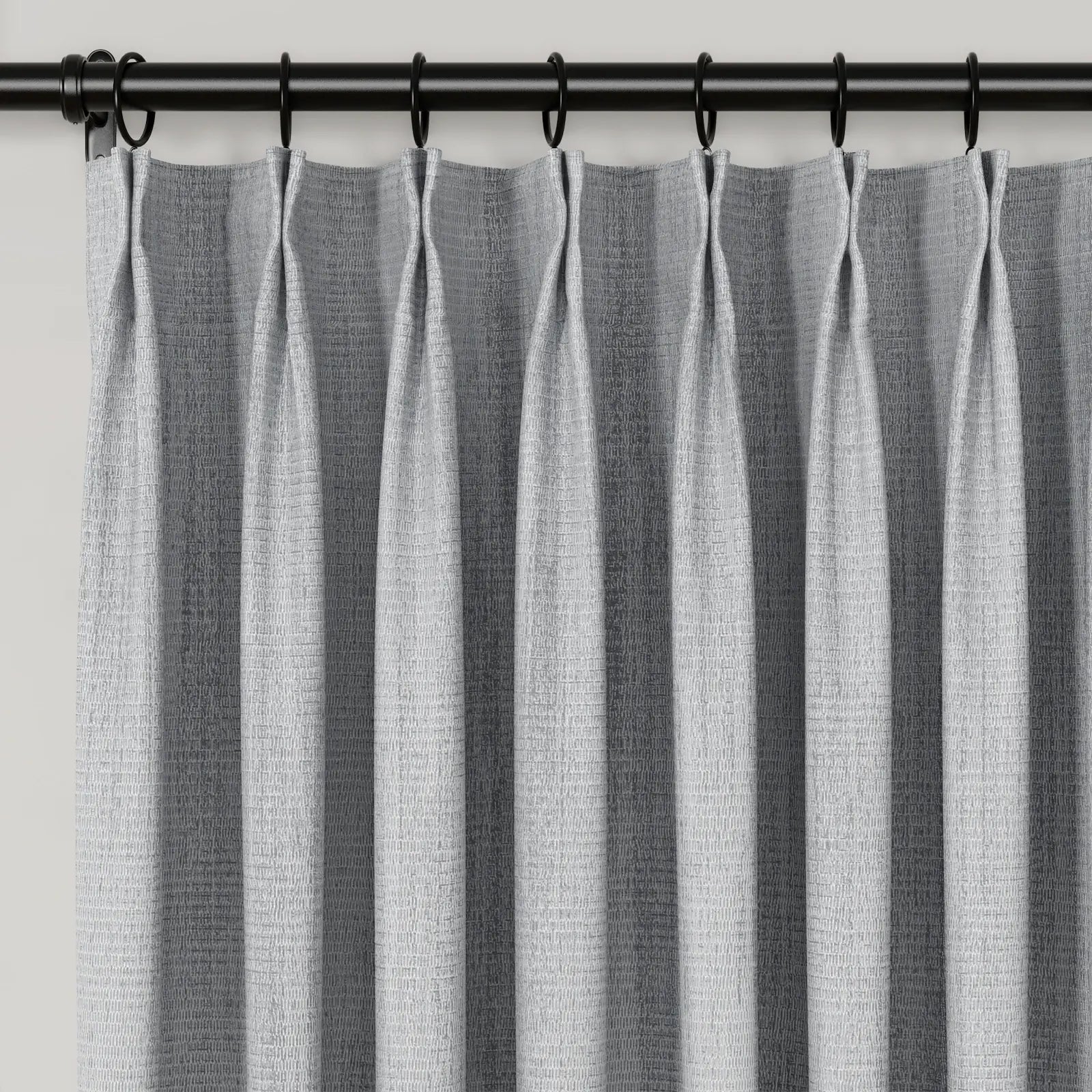 Lydia Rib Jacquard Curtains - Elegant Pleated Window Drapes for Living Room & Bedroom - Blackout Thermal Insulated Sheer Panels for Home Decor