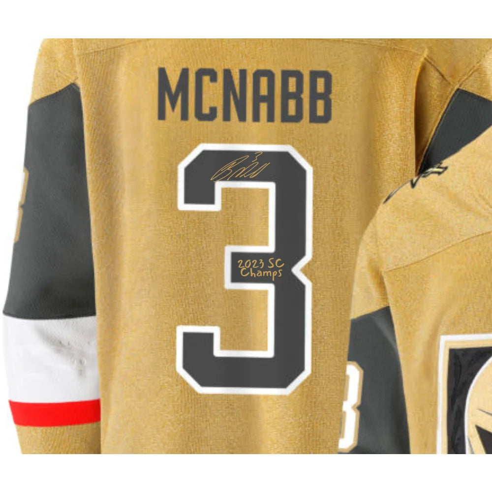 Brayden McNabb Autographed Vegas Golden Knights Gold Jersey with 