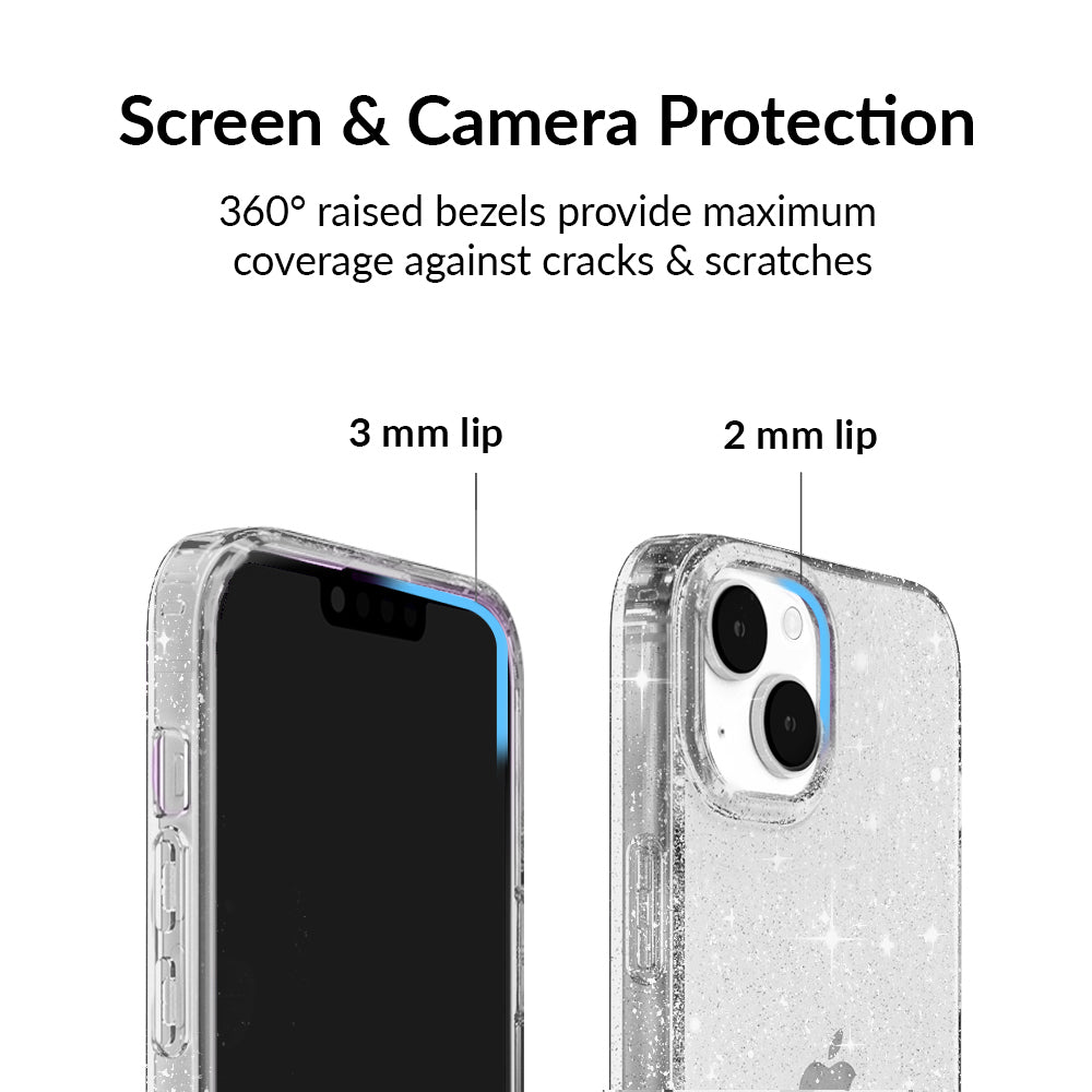 Sparkling Stardust Glitter iPhone Case - Protective & Stylish Cover for iPhone 13/14/15 Pro Max - Perfect for Parties, Festivals & Everyday Glam