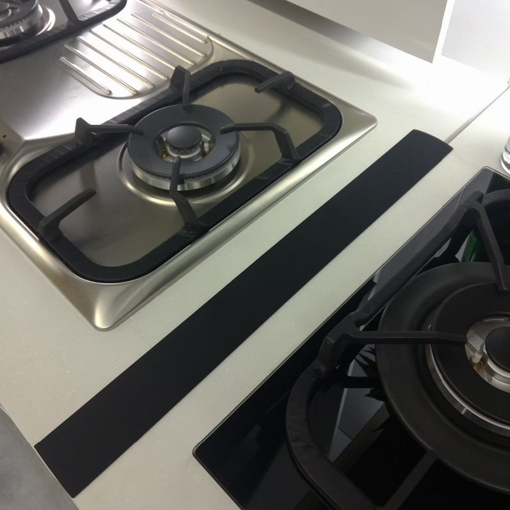 Flexible Stove Counter Gap Cover - Heat Resistant, Easy Clean Gap Filler for Kitchen Appliances, Stovetop, Oven, Washer & Dryer (Set of 2) - Perfect for Sealing Gaps & Preventing Spills Between Counters & Furniture