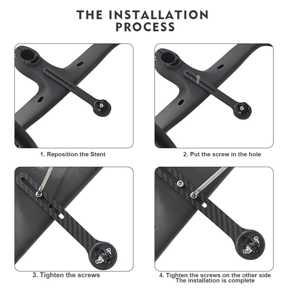 RXL SL Carbon Bike GPS Mount - Universal Handlebar Bracket for Cycling Computers, Speedometers & Stopwatches | Durable UD Matte Finish | Perfect for Road Bikes, Mountain Bikes & Commuter Cycling