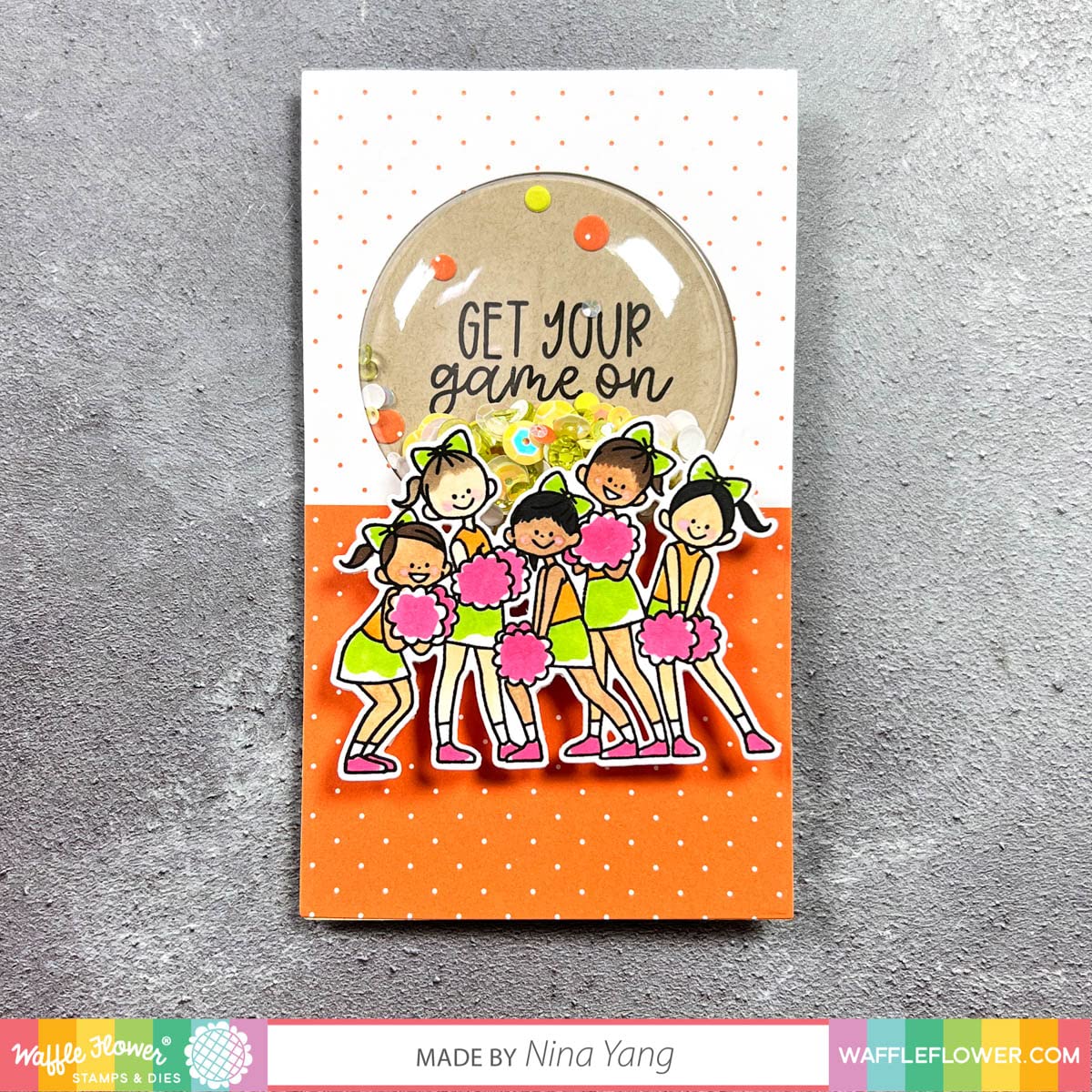 Cheer Up Sentiment Stamp Set by Cardmaker JJ Bolton - Handmade Waffle Flower Stamps for Greeting Cards, DIY Scrapbooking & Encouragement Gifts | Perfect for Card Making, Journaling & Crafting Projects