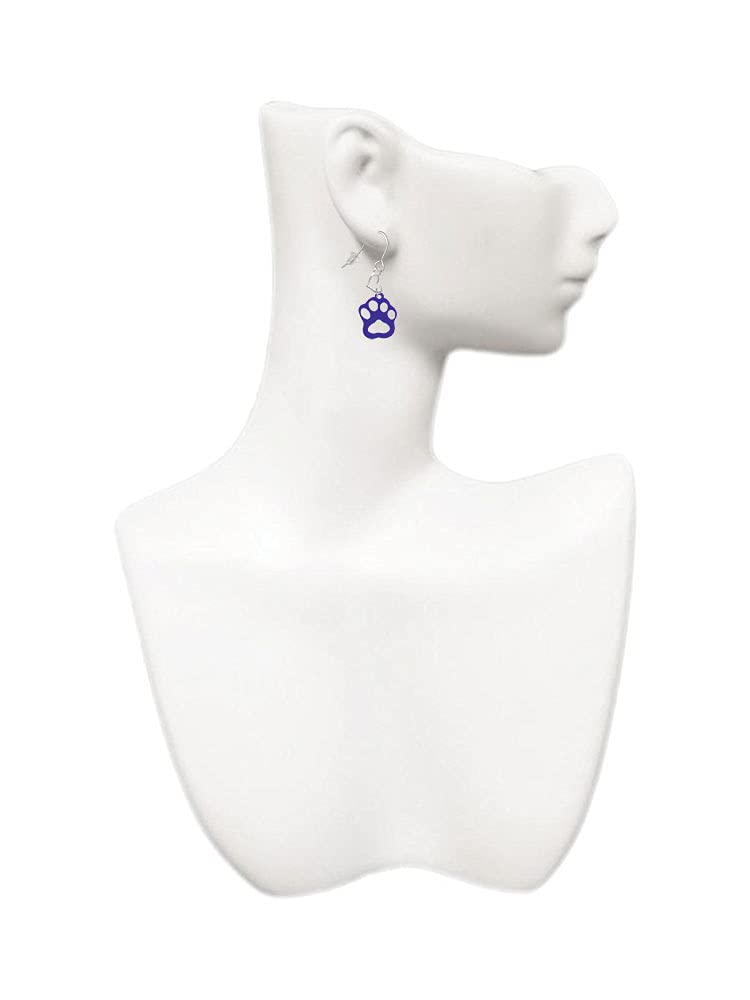 Delight Jewelry Acrylic Small Paw & Heart French Earrings - Cute Animal Inspired Stud Earrings for Women, Girls | Perfect for Daily Wear, Gifts, Parties & Casual Outfits