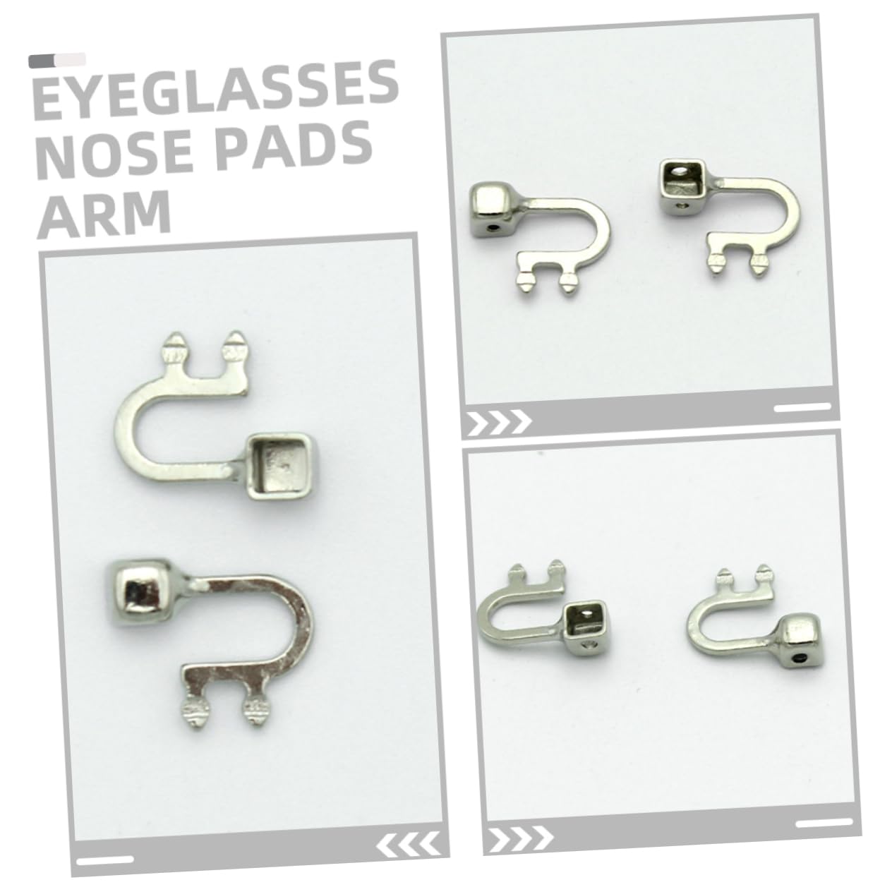 Healvian 5 Pairs Interchangeable Nose Pad Holders for Glasses - Comfortable Eyeglass Frame Accessories, Nose Pad Arms & Mats - Perfect for Reading, Computer Use & Daily Wear