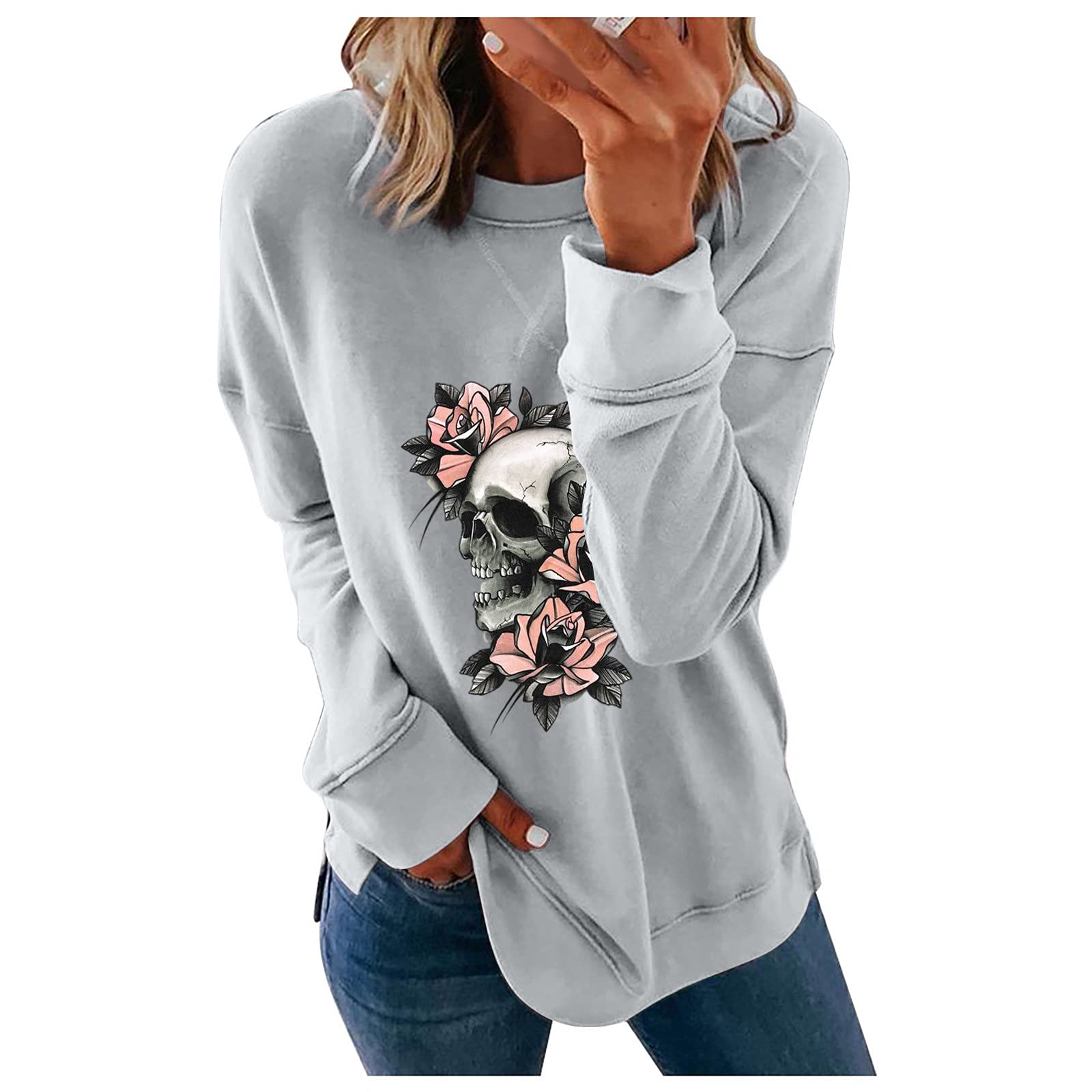 Funny Halloween Shirts for Women - Long Sleeve Plus Size Tops & Tank Tops | Cute Costume Party Outfits for Halloween Events & Cosplay