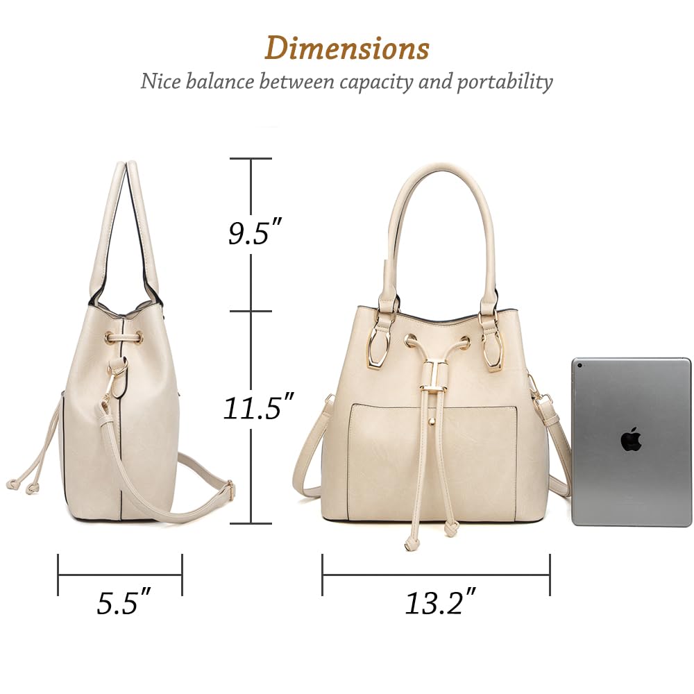 LJOSEIND Women's Designer Hobo Handbags - Large Crossbody Bucket Shoulder Bag Purse for Work, Travel & Everyday Use