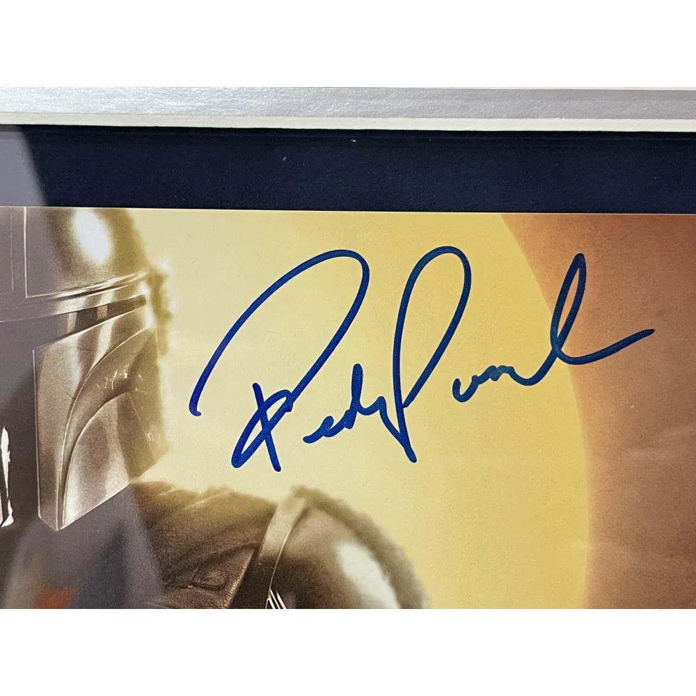 Pedro Pascal Autographed The Mandalorian 8x10 Photo - Framed Collectible with Topps COA - Perfect for Star Wars Fans & Memorabilia Collectors