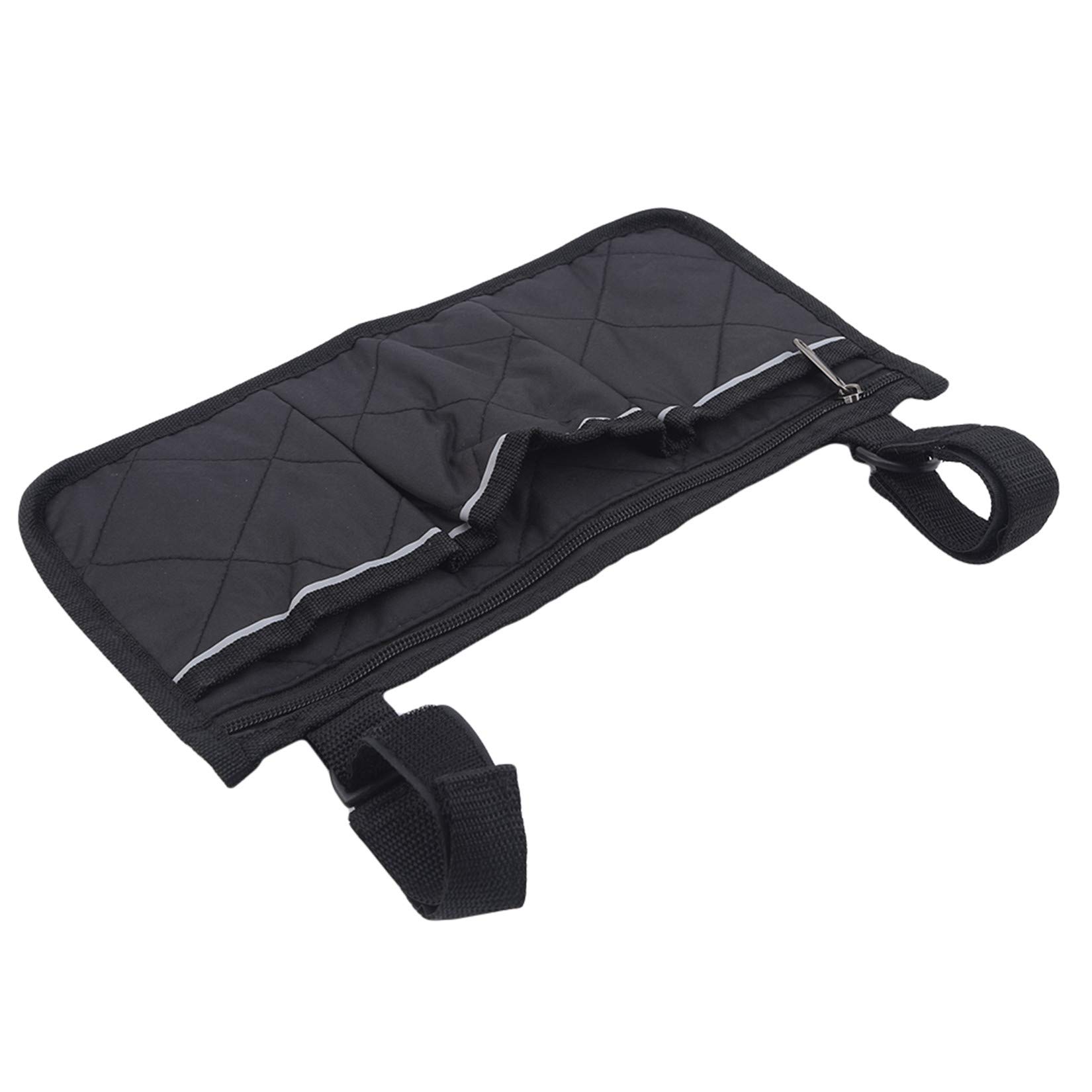 Wheelchair Side Bag - Arm Rest Pouch Organizer for Wheelchairs, Walkers, Rollators & Scooters - Black | Convenient Storage for Mobility Aids Accessories