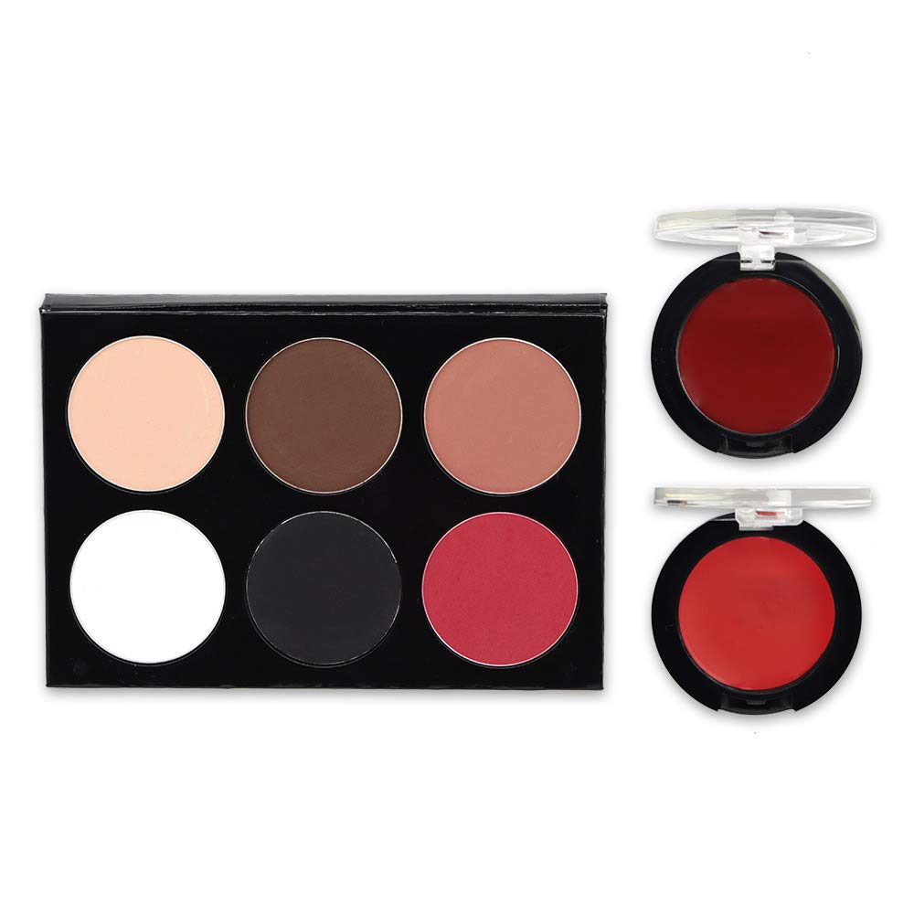 Mehron Makeup All-Pro StarBlend Cake Kit (Dark) - Professional Stage & Special FX Makeup for Theater, Cosplay & Halloween