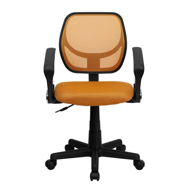 FLASH Neri Kids Low Back Black Mesh Swivel Task Office Chair with Curved Square Back and Arms - Ergonomic Study Chair for Children, Perfect for Homework, Online Classes & Gaming Desks