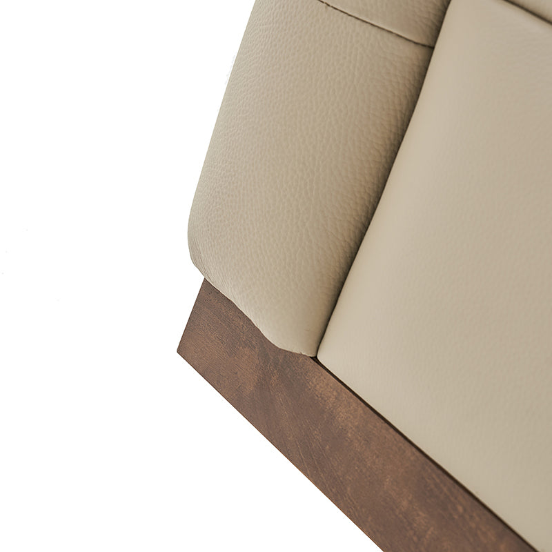 Feodor Genuine Leather Mid Century Modern Swivel Chair - Premium Office & Living Room Furniture for Home Decor