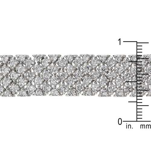 Elegant Cubic Zirconia Buckle Bracelet for Women - Sparkling Fashion Jewelry Gift for Birthday, Anniversary & Special Occasions