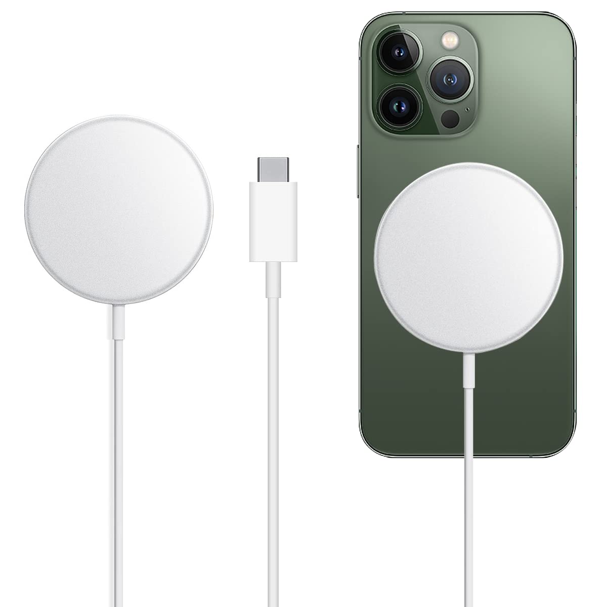 TXQULA 15W Magnetic Wireless Charger - Apple MFi Certified MagSafe Fast Charging Pad for iPhone 14/14 Plus/14 Pro/14 Pro Max/13/12/11 Series (Adapter Not Included) | Perfect for Home, Office & Travel Use