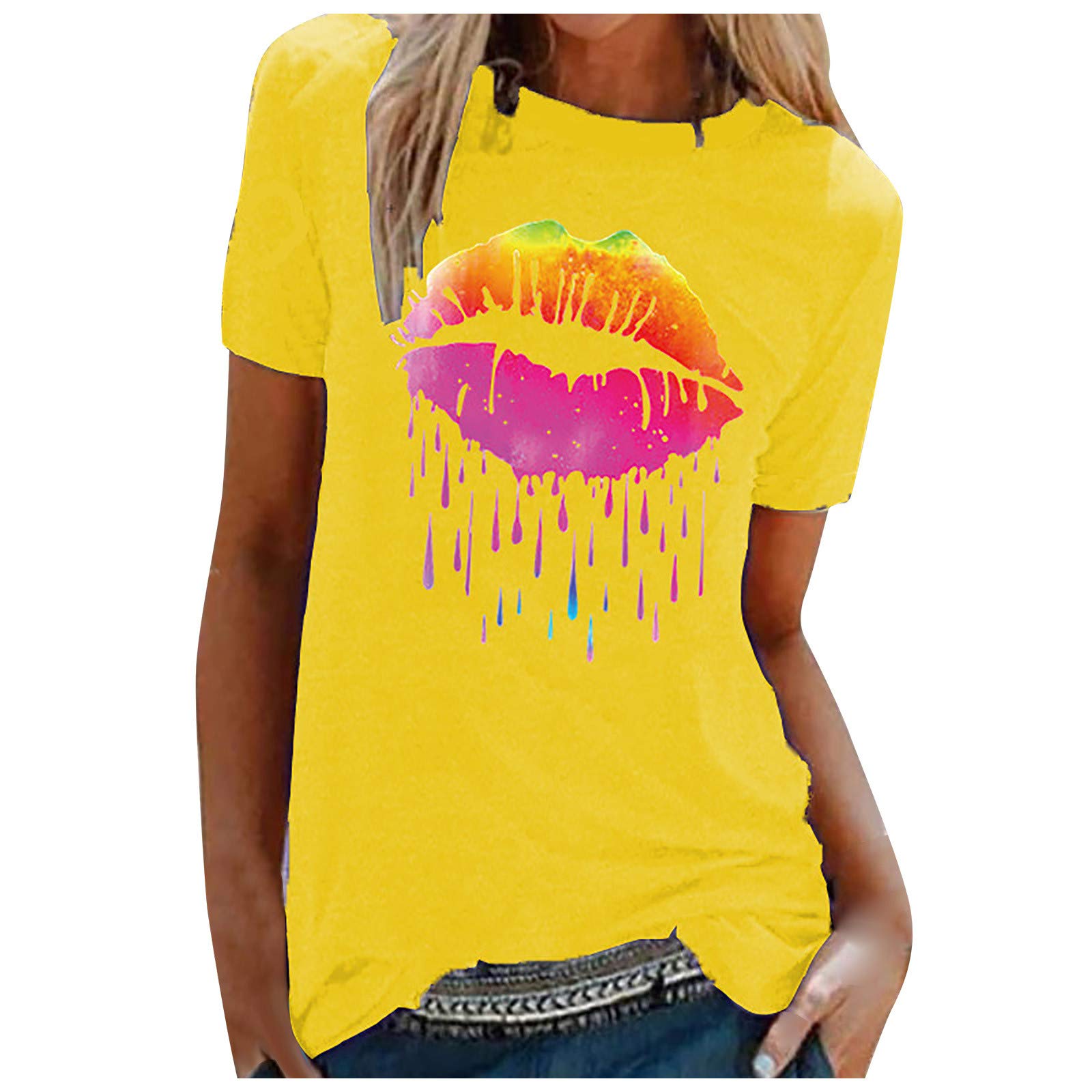 Smooto Women's Summer Ribbed Scoop Neck Tank Top - Sleeveless Button Down Casual Shirt in Yellow (Size L) | Perfect for Beach Outings, Yoga, and Everyday Wear