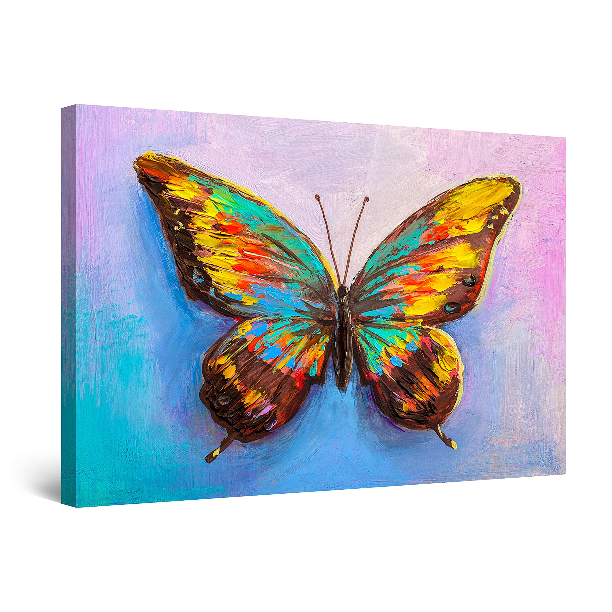 Startonight Butterfly Canvas Wall Art - 32x48 Inch Modern Home Decor Painting for Living Room, Bedroom & Office - Nature Inspired Wall Decor for Home Interior Design