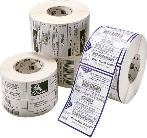 Zebra Z-Select 2000T Thermal Transfer Printer Labels - White, 102 x 76 mm (4 x 3 inches) - Compatible with Zebra Printers - Ideal for Shipping Labels, Inventory Tags & Barcode Printing