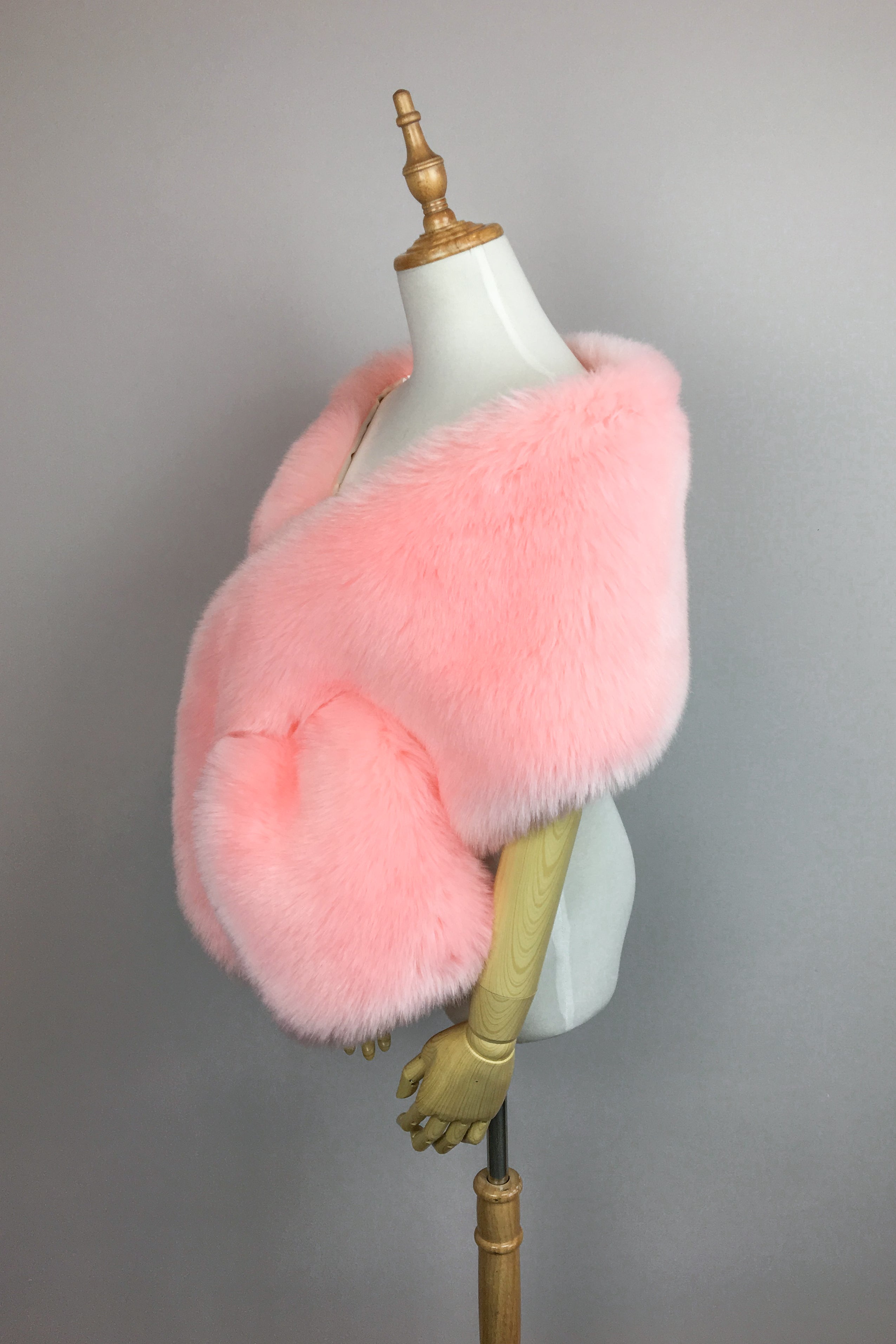 Stylish Pink Fur Shawl Wrap - Soft & Warm Winter Fashion Accessory for Women | Perfect for Parties, Weddings & Cold Weather Outfits