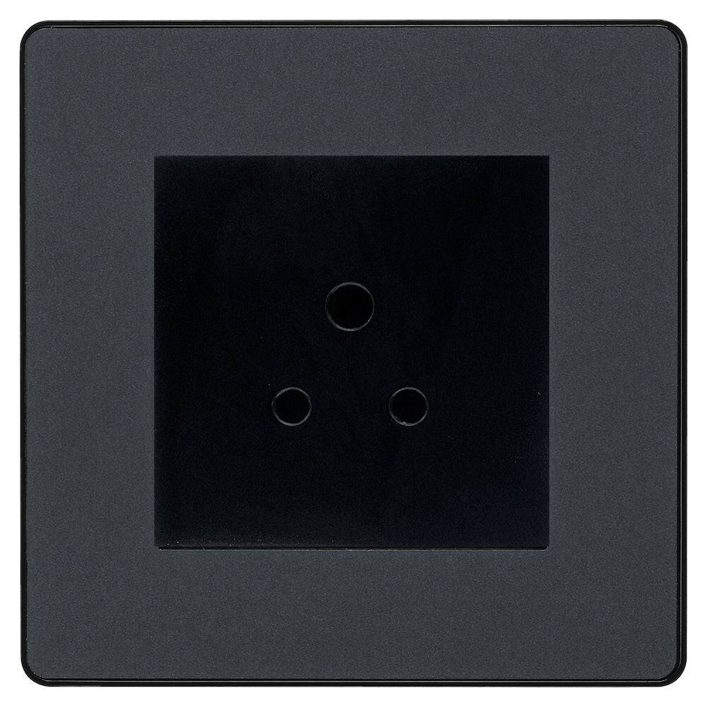 BG Evolve Matt Grey 2A Unswitched Socket - Premium Electrical Outlet for Home & Office Use - Ideal for Bedrooms, Living Rooms, and Workspaces