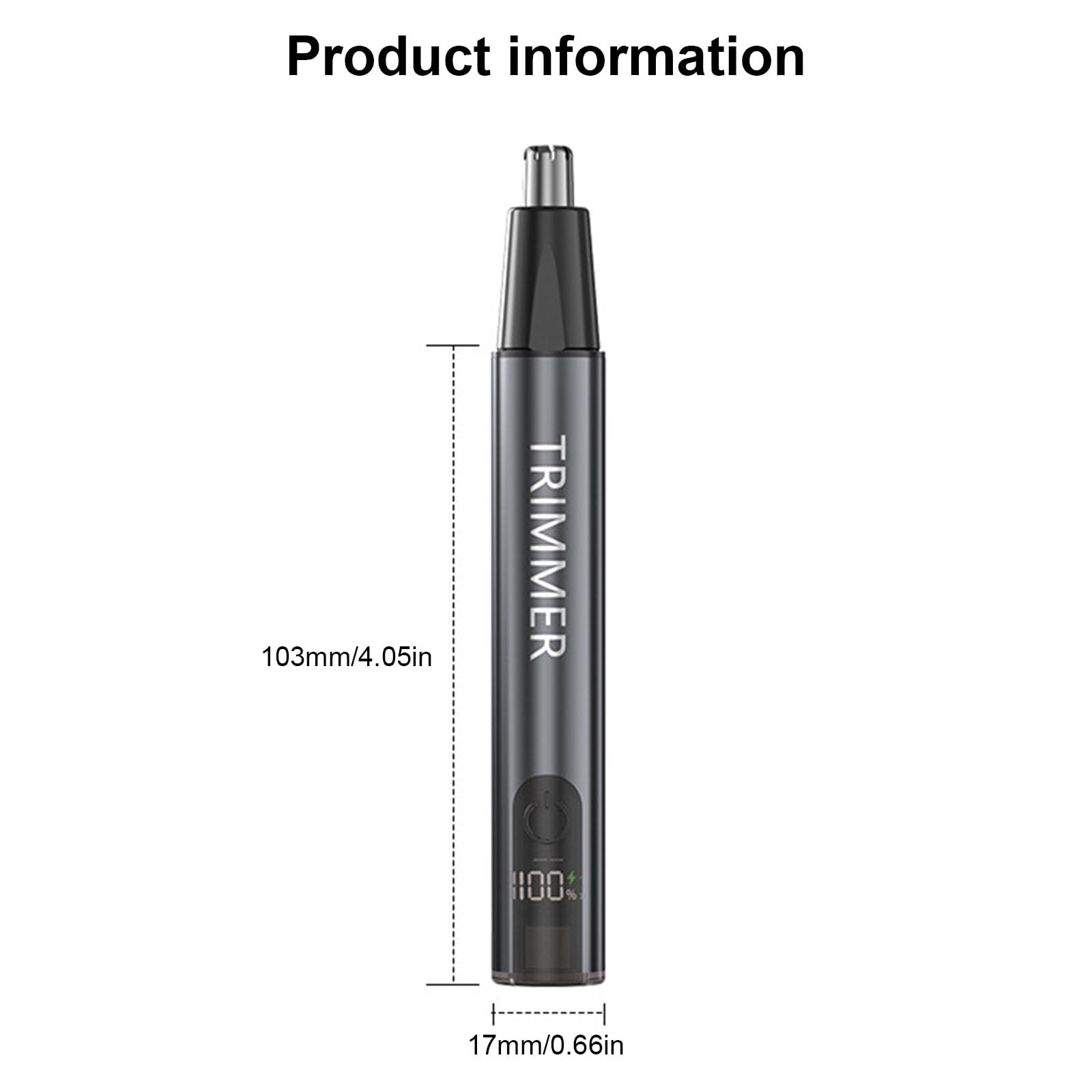 Electric Nose Hair Trimmer - Painless & Gentle Nose Hair Removal Tool with ABS Body - Perfect for Travel, Grooming & Personal Care