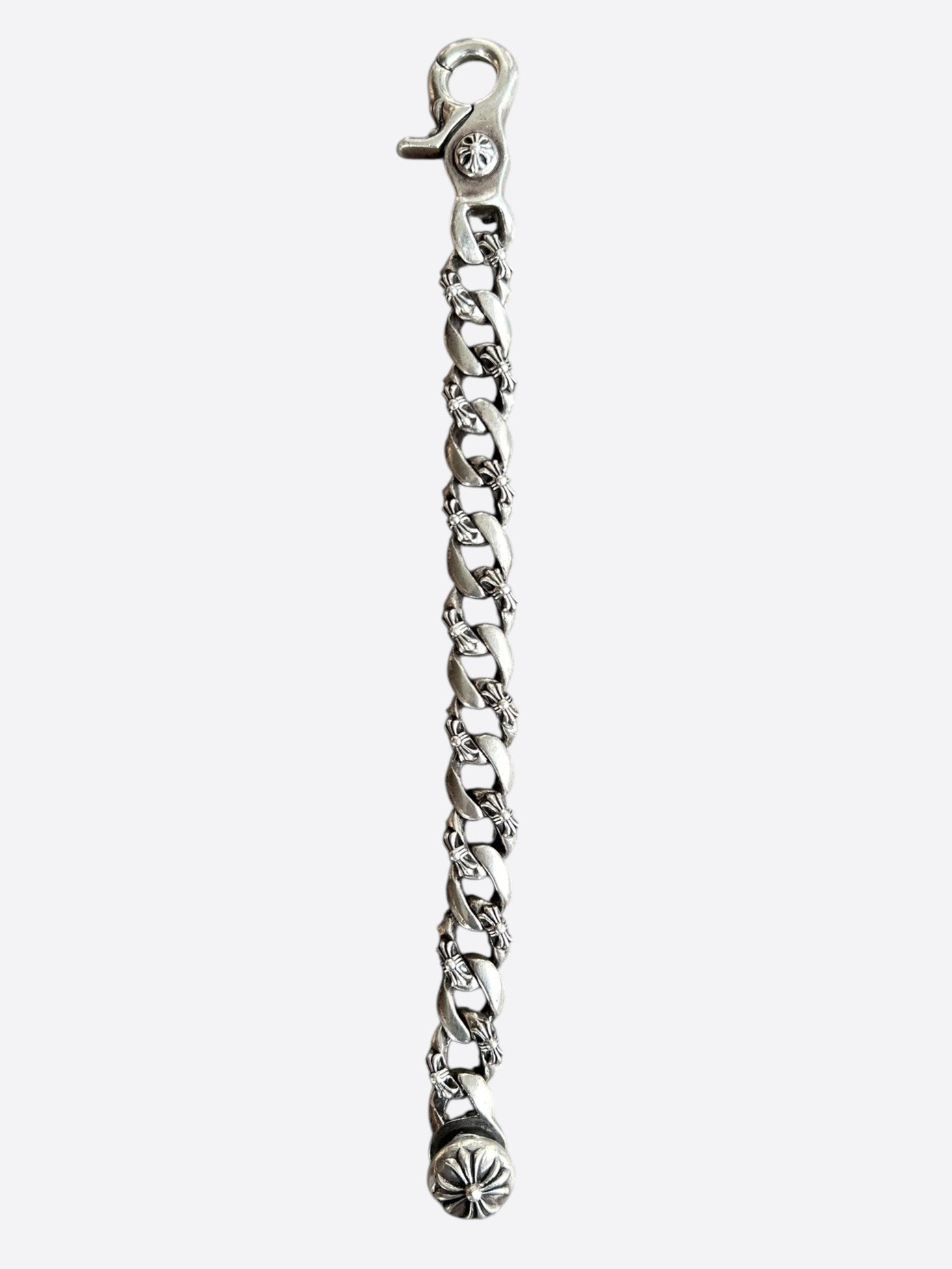 Chrome Hearts Sterling Silver Fancy Cuban Link Bracelet for Men & Women - Luxury Hip Hop Jewelry Gift for Birthday, Anniversary & Special Occasions
