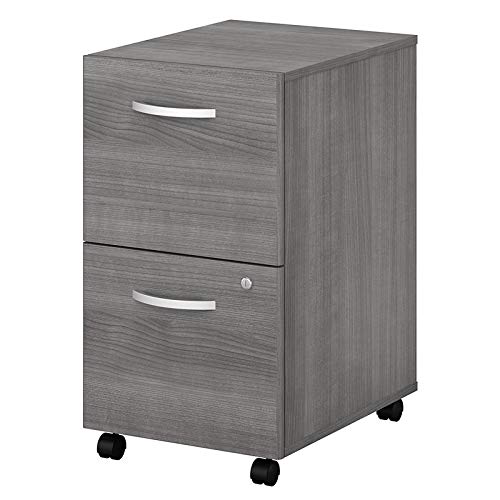 Scranton & Co 2-Drawer Mobile File Cabinet - Platinum Gray Office Organizer for Home & Business Storage Solutions